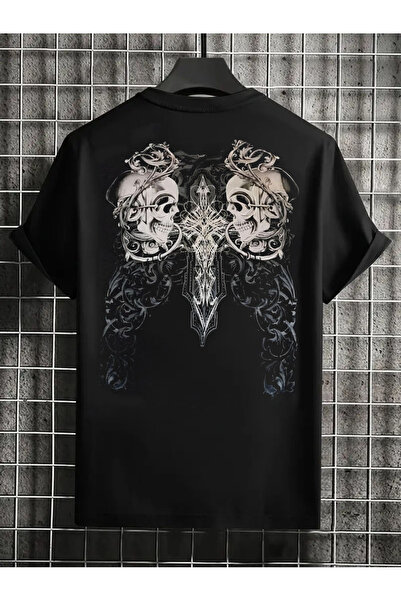 l'eivor Affliction Style Sırt Baskılı Siyah Unisex T-shirt