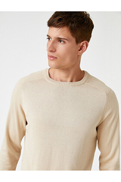 Koton Мъжки бежов пуловер 2KAM91046LT