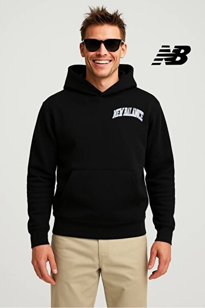 New Balance UNH3350 سويت شيرت أسود للجنسين