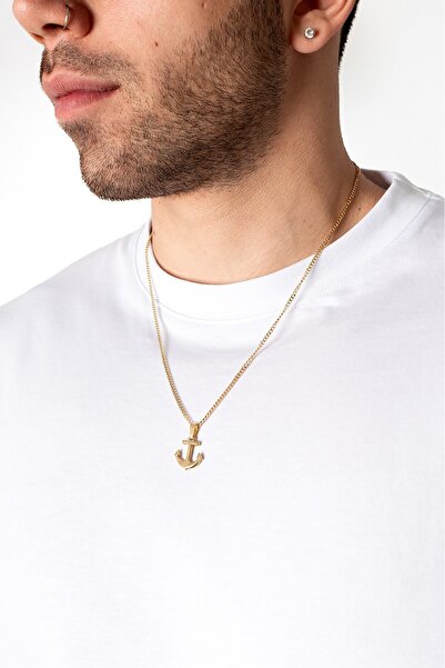 UKHWD SUPPLY 316L Çelik Minimal Çapa Kolye KA1198AL