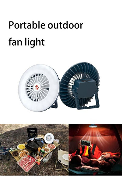Generic Portable Camping Fan with LED Lantern