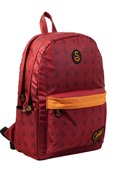 Galatasaray Baskılı GS Logolu Lisanslı Çok Bölmeli Fermuarlı Okul Sırt Çantası