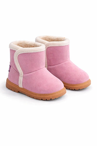 Superbaby Cizme roz pentru fetițe pentru primii pași, îmblănite, cu baretă cu...