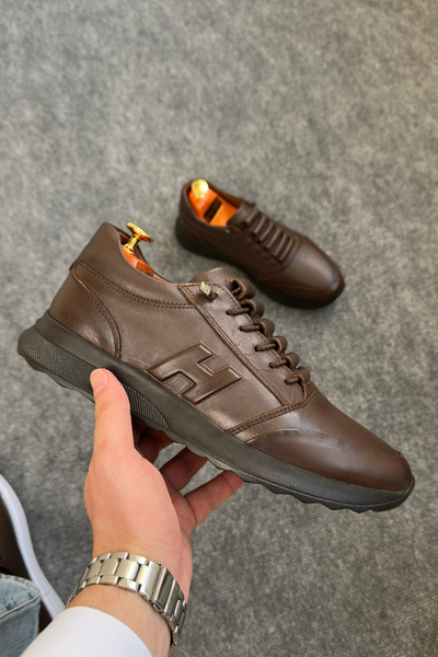 Greyybull Shoes Καφέ Δερμάτινα Ανδρικά Αθλητικά Παπούτσια