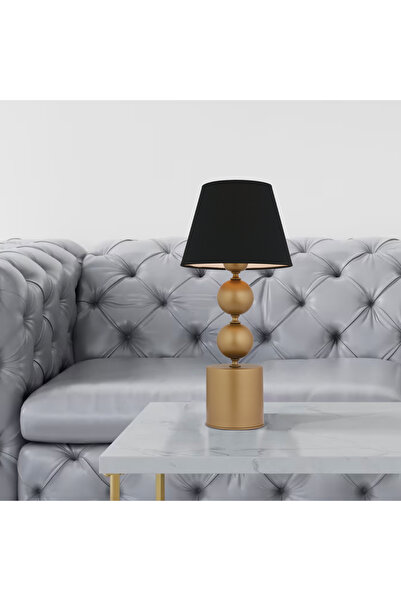Apliqa Fragile Siyah Şapkalı Eskitme Masa Lambası Modern Tasarım Salon-Yatak ...