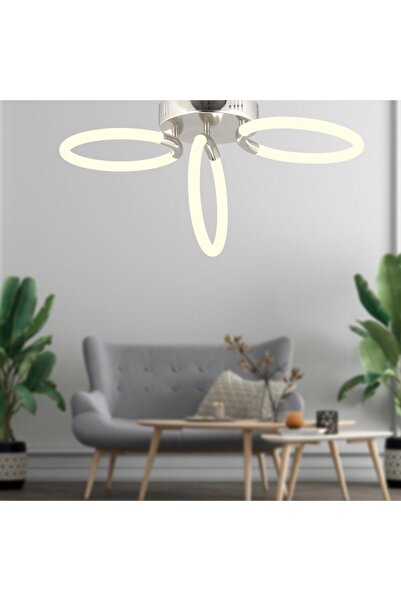 Apliqa Honos 3lü Krom 39 Watt Plafonyer Led Avize
