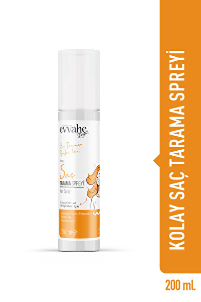 EVVAHE DOĞAL Kolay Saç Tarama Spreyi 200ml