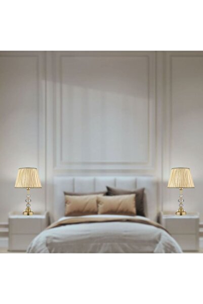 Apliqa (2 Adet) Arven Gold Kristal Abajur