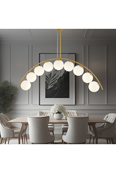 Apliqa Fralde 9 Lu Gold Modern Mutfak Cafe Restoran için Uygun Retro Salon Avize