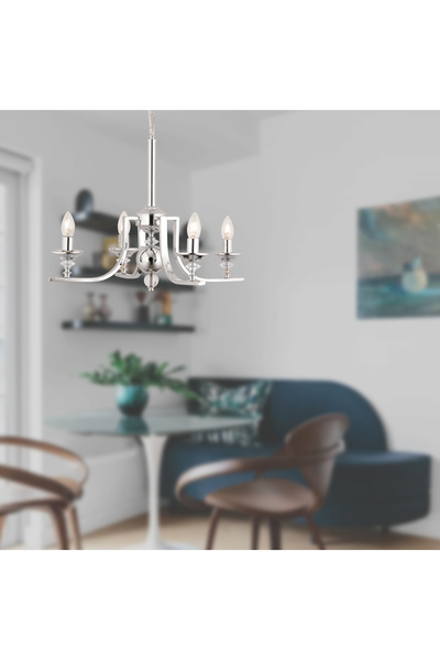 Apliqa Erza 4Lü Krom Modern Sarkıt Mutfak Yatak odası Salon Avize