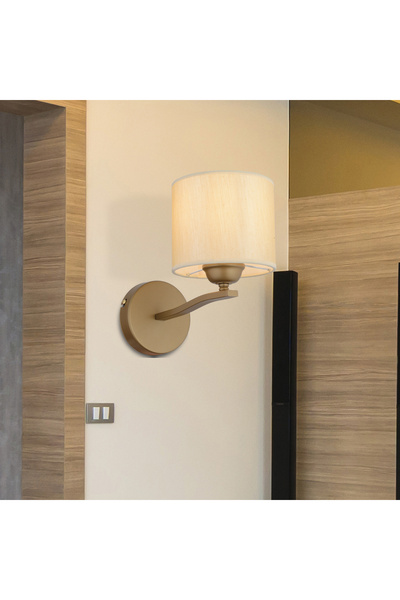 Apliqa Keria Tekli Eskitme Şapkalı Eskitme Duvar Lambası Yatak Odası-yatak Başı-banyo Için Modern Aplik