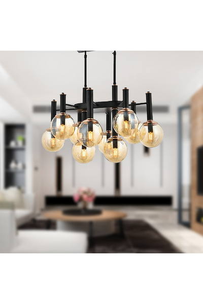 Apliqa Erna 10Lu Sarkıt Modern Retro Sarkıt , Salon Avize