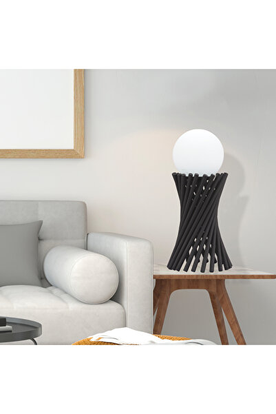 Apliqa Jessore Siyah Metal Yatak Odası, Oturma Odası, Salon Abajur