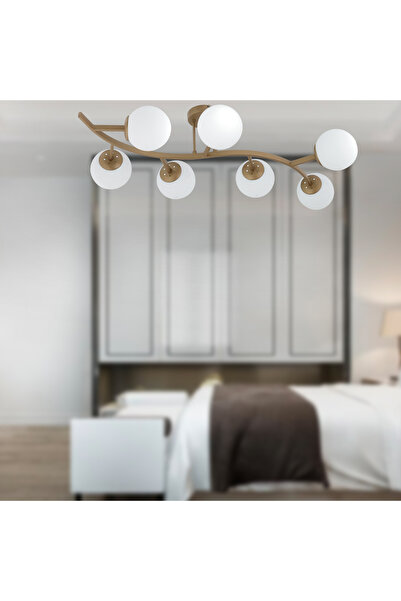 Apliqa İzem 7'li Eskitme Modern Plafonyer Genç Odası Mutfak Yatak Odası Avize