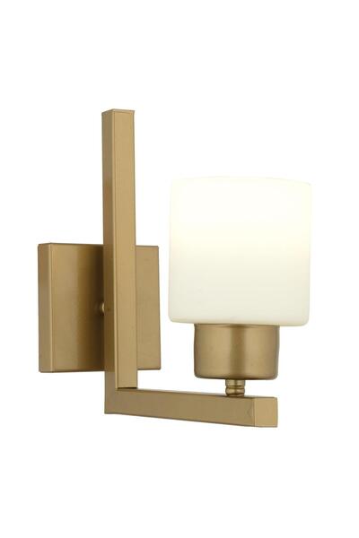 Apliqa Torqu Eskitme Boyalı Beyaz Camlı Duvar Lambası Yatak Odası-Yatak Başı-Banyo İçin Modern Aplik