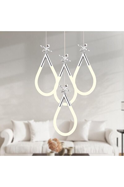 Apliqa Vojens 4'lü Yuvarlak Krom Ledli 53 Watt Kelebek Detaylı Modern Koridor...