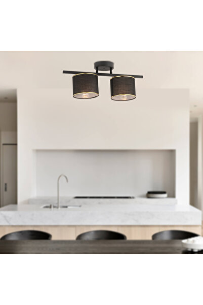 Apliqa ثريا سيلينا 2 قطعة سوداء حديثة لغرفة الشباب والمطبخ وغرفة النوم