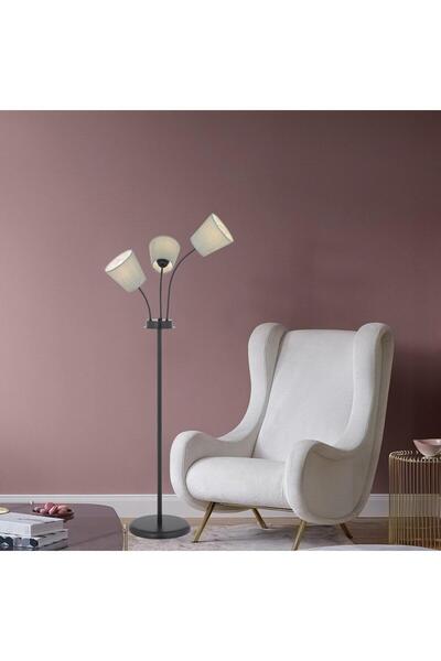 Apliqa Lara 3 Kollu Şapkalı Modern Retro Sarkıt Yatak Odası Salon Lambader