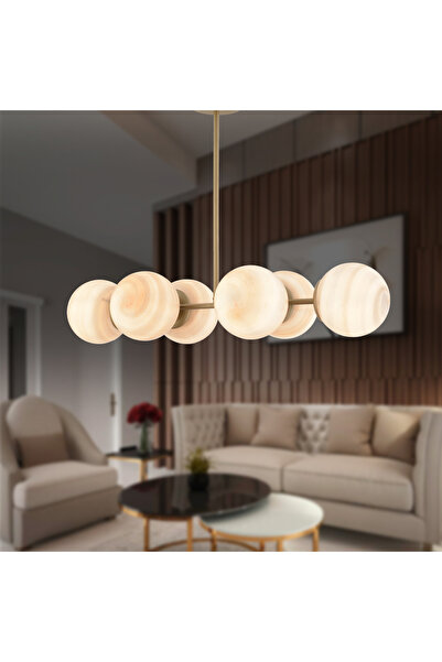 Apliqa ERDA 6LI ESKİTME AVİZE Modern Mutfak Yemek Masası Üstü Yatak odası Sal...