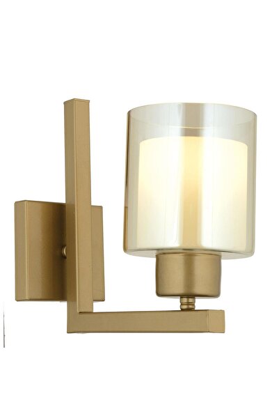 Apliqa Tisse Eskitme Boyalı Çift Camlı Duvar Lambası Yatak Odası-Yatak Başı-Banyo İçin Modern Aplik