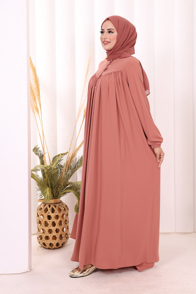 Bym Fashion Robalı Britli Ferace 6022 Pudra
