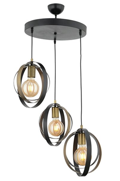 Apliqa Avanos 3Lü Spor Modern Ofis Avizeleri Retro Sarkıt Mutfak Salon Sarkıt Avize