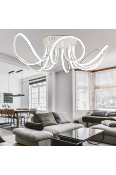 Apliqa Ladore 6lı Beyaz 120 Watt Sarkıt Ledli Modern Mutfak Banyo Led Salon P...