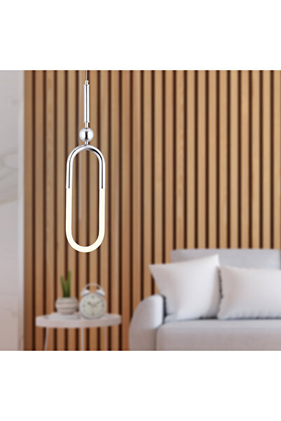 Apliqa Thisted Tekli Krom Ledli 13 Watt Modern Koridor, Yatak Odası Salon Sar...