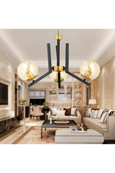 Apliqa Mikel 3 Lü Siyah Eskitme Modern Yatak Odası Mutfak Oturma Odası Retro ...