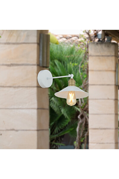 Apliqa Yekta Beyaz Duvar Lambası Yatak Odası-Yatak Başı-Banyo İçin Modern Aplik