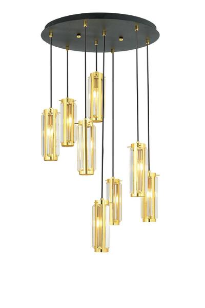 Apliqa Natali 8Li Sarkıt Gold Modern Genç Odası Mutfak Salon Sarkıt Avize