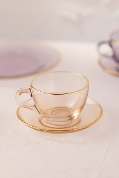 Rakle Pembe 2'li Çay Fincanı Seti, 240 cc, şık ve kullanışlı tasarım