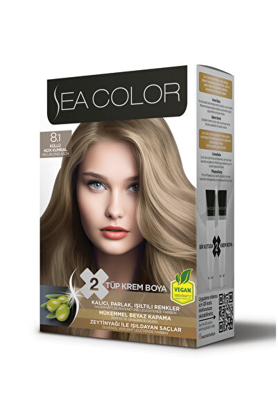 Sea Color Set Saç Saç Boyası 8.1 Küllü Açık Kumral