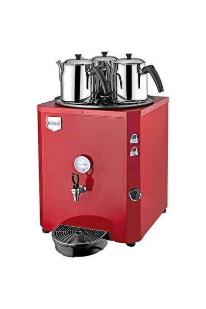 Remta Jumbo Çay Makinesi 40 Litre 3 Demlik Dahil Şamandıralı (şebeke) Kırmızı