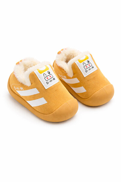Superbaby Pantofi galben muștar pentru copii pentru primii pași, îmblăniți, d...