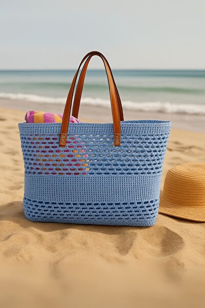 YOYOSO Colorful Mesh Woven Shoulder Bag