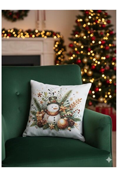 Believe Декоративен коледен гоблен с бляскава възглавница 45*45, с форма на д...