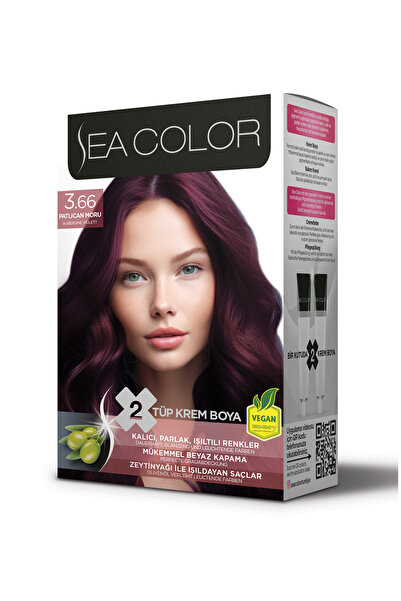 Sea Color Set Saç Boyası 3.66 Patlıcan Moru