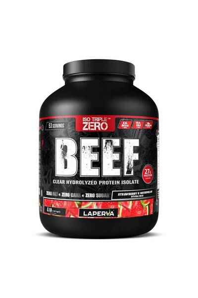 Laperva Iso Triple Zero Beef Clear Hydrolysed Protein Isolate, 53 Servings, Strawberry Watermelon, 4 LB