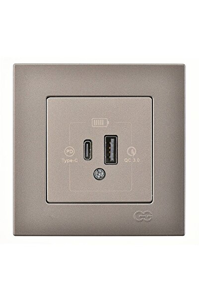 Günsan Günsan Eqona Mocha Şarj Prizi 20W QC3.0 PD Type-C + USB Çift Çıkışlı
