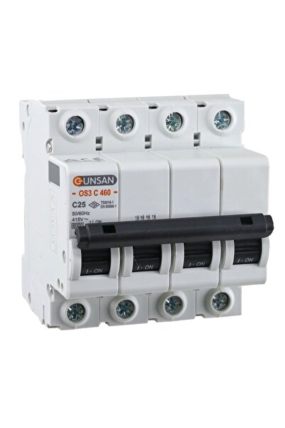 Günsan Elektrik Günsan Valta Otomatik Sigorta 4 Kutup 6kA C Tip 25A