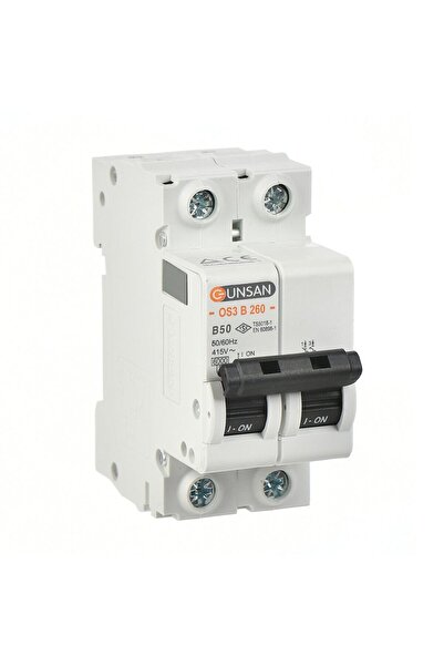 Günsan Elektrik Günsan Valta Otomatik Sigorta 2 Kutup 6kA B Tip 50A