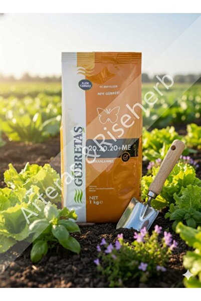 GÜBRETAŞ 20.20.20 Me Npk Gübresi 1 Kg Toz Azot, Fosfor, Potasyum Me, Orijinal Paket