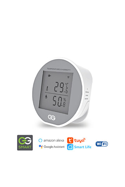 Günsan Elektrik Günsan Akıllı Wifi Sıcaklık & Nem Sensörü Tuya & Smart Life Uyumlu