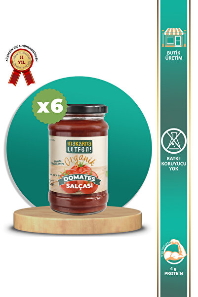 Makarna Lütfen Avantajlı 6 Lı Organik Domates Salçası (6x310 g)