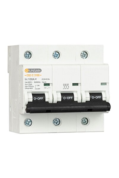 Günsan Valta Otomatik Sigorta 3 Kutup 10kA C Tip 100A