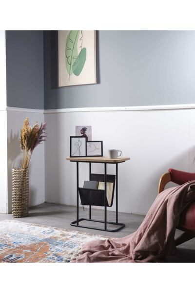 Boss Group Viyole Yan Orta Sehpa Kitaplık Dergilik Koltuk Yanı Kahve Sehpası ...