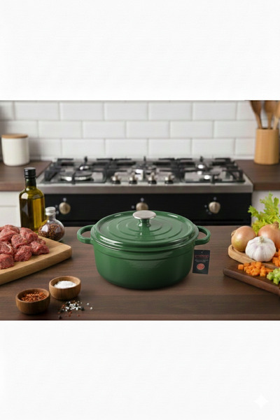EVREN MUTFAK Evren Cast Iron Deep Pot Diameter 24 Cm/3.8L.