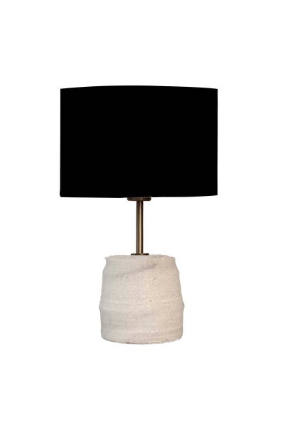 MOENAStudio Naomi Cream Marble Body Lampshade – Black Fabric Hat