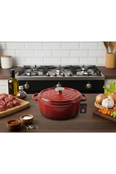 EVREN MUTFAK EVREN DEMİR DÖKÜM DERİN TENCERE ÇAP 24 CM/3,8L.